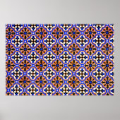 Moorse tegel, Alhambra, Spanje Poster (Voorkant)