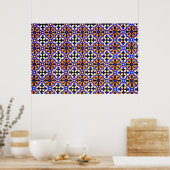 Moorse tegel, Alhambra, Spanje Poster (Keuken)