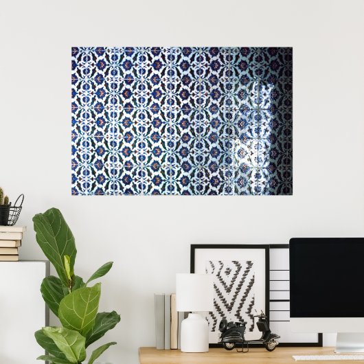 Moorse tegel, Palace, Sintra, Portugal Poster (Thuiskantoor)