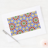 Moorse tegel Rechthoek Sticker (Envelop)