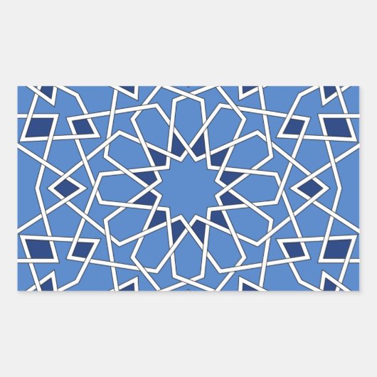 Moorse tegel Rechthoek Sticker (Voorkant)