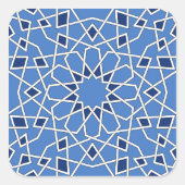 Moorse tegel Square Sticker (Voorkant)