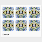 Moorse tegel Square Sticker (Vel)