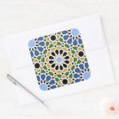 Moorse tegel Square Sticker (Envelop)