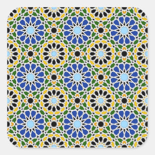 Moorse tegel Square Sticker