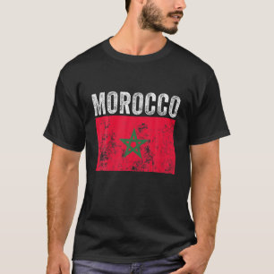 Moorts American Marokko Flag Moroccan Soccer Super T-shirt