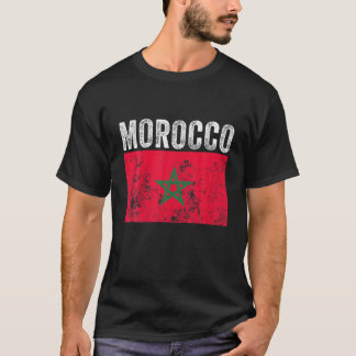 Moorts American Marokko Flag Moroccan Soccer Super T-shirt