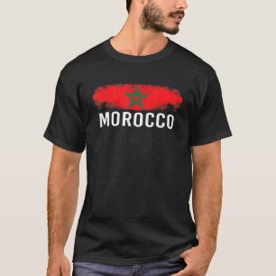 Moorts American Marokko Flag Moroccan Soccer Super T-shirt