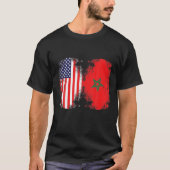 Moorts American Marokko Flag Moroccan Soccer Super T-shirt (Voorkant)