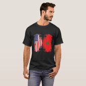 Moorts American Marokko Flag Moroccan Soccer Super T-shirt (Voorkant volledig)