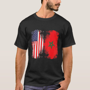 Moorts American Marokko Flag Moroccan Soccer Super T-shirt
