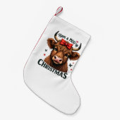 Moory Kerst Schattigee Koe Dearing Santa Kleine Kerstsok (Voorkant (Hangend))