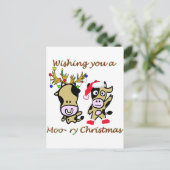 Moory kerstmis feestdagenkaart (Staand voorkant)