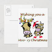 Moory kerstmis feestdagenkaart (Voorkant / Achterkant)