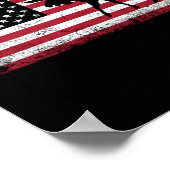 Moose 4 juli Amerikaanse vlag Amerika Patriottisch Poster (Hoek)