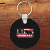 Moose 4 juli Amerikaanse vlag Amerika Patriottisch Sleutelhanger (Voorkant)
