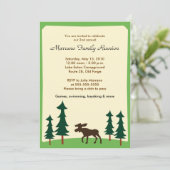 MOOSE Adirondack Lodge 5x7 partijuitnodiging Kaart (Staand voorkant)