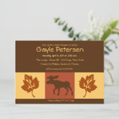 MOOSE Adirondack Lodge Rustisch Baby shower Kaart (Staand voorkant)