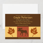 MOOSE Adirondack Lodge Rustisch Baby shower Kaart (Voorkant / Achterkant)