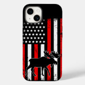 Moose Amerikaanse vlag Case-Mate iPhone Case (Achterkant)