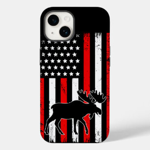 Moose Amerikaanse vlag Case-Mate iPhone 14 Hoesje