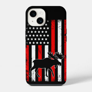 Moose Amerikaanse vlag iPhone 14 Hoesje
