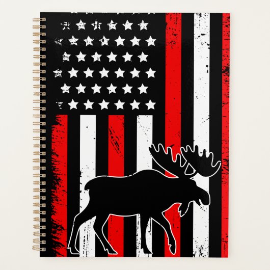 Moose Amerikaanse vlag Planner (Voorkant)