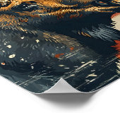 Moose Amerikaanse vlag  Poster (Hoek)