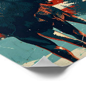 Moose Amerikaanse vlag  Poster (Hoek)