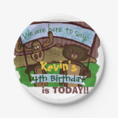 Moose and beer Birthday Papieren Bordje (Voorkant)