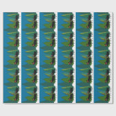 Moose and Elk in Santa Hats Wrapping Paper Cadeaupapier (Vlak)