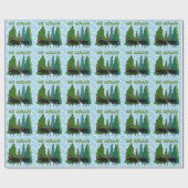 Moose and Elk in Santa Hats Wrapping Paper Cadeaupapier (Vlak)
