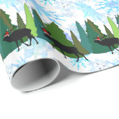Moose and Elk Play Santa Wrapping Paper Cadeaupapier (Rol Hoek)