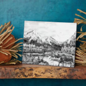 Moose and Mountains Plaque Fotoplaat (Zijkant)