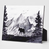 Moose and Mountains Plaque Fotoplaat (Zijkant)