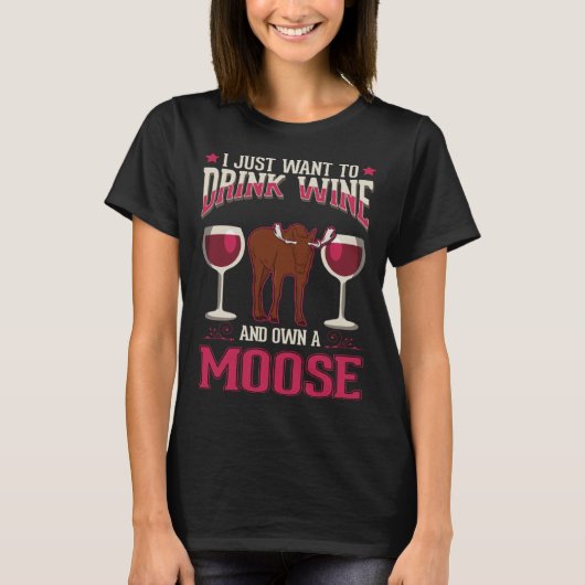 Moose And Wine Scandinavia Moose Antler T-shirt (Voorkant)