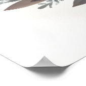 Moose  Animal Natuur Forest Flowers Art Poster (Hoek)