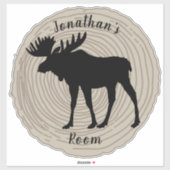 Moose Animal Natuur Rustic Boy aanpassen Sticker (Vel)