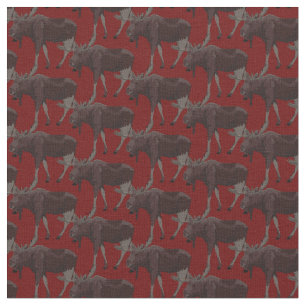 Moose Art Fabric Wildlife Fabric Cotton of Poly Stof