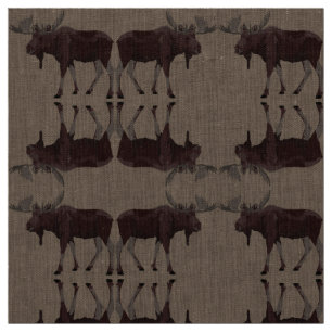 Moose Art Fabric Wildlife Fabric Cotton of Poly Stof