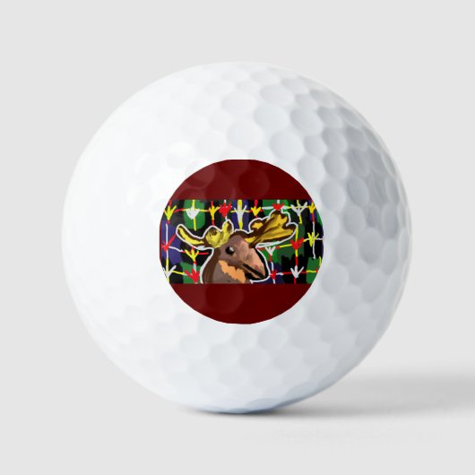 Moose art style golfballen (Voorkant)