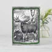 Moose art-uitnodiging sjabloon Kaart (Staand voorkant)