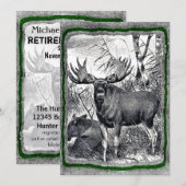 Moose art-uitnodiging sjabloon Kaart (Voorkant / Achterkant)