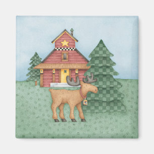 Moose at Cabin Magneet