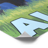 Moose at Night - Cordova, Alaska Poster (Hoek)