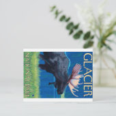 Moose at Night - Glacier National Park, MT Briefkaart (Staand voorkant)