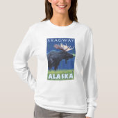 Moose at Night - Skagway, Alaska T-shirt (Voorkant)