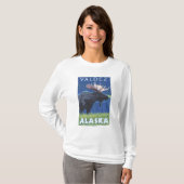 Moose at Night - Valdez, Alaska T-shirt (Voorkant volledig)