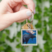Moose at Night - West Yellowstone, Montana Sleutelhanger (Hand)