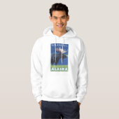 Moose at Night - Wrangell, Alaska Hoodie (Voorkant volledig)